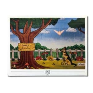 Greeting Card mural design garden