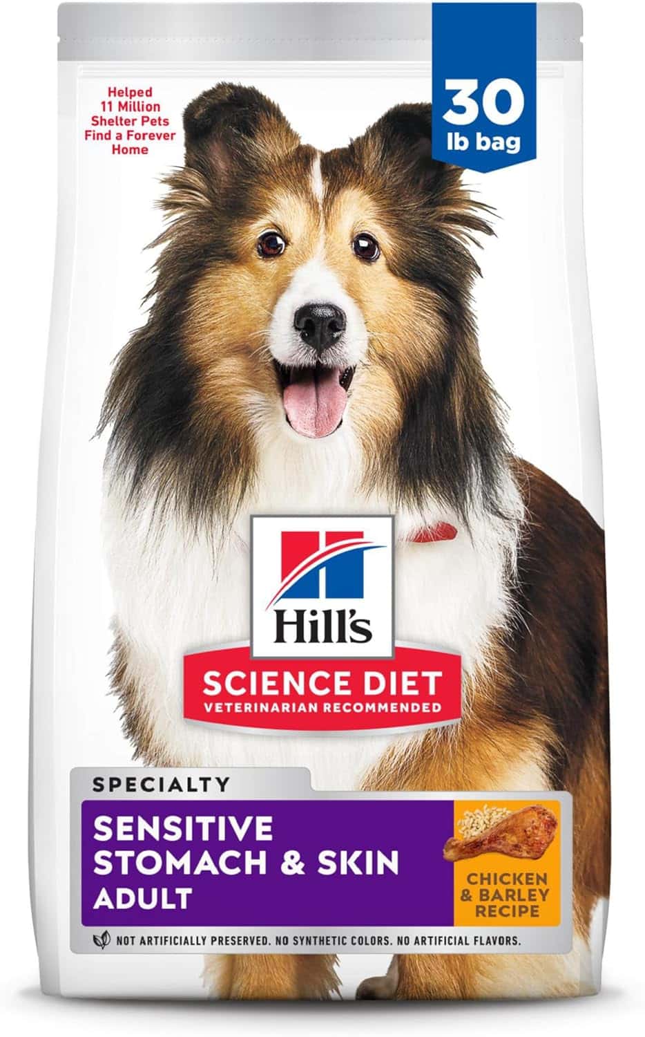 Hills chicken barley sensitive skin and stomach
