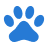 Blue Paw Icon blue paw icon